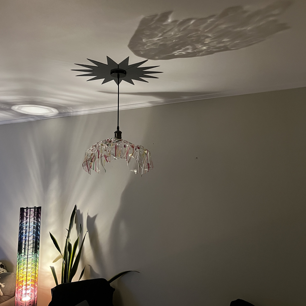 Floreton Estrella | Baldequin tapa hueco, enmarca tu lámpara
